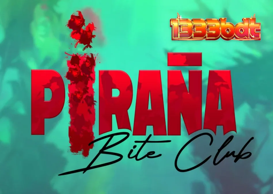 Piranha Bite Club slot game interface featuring retro pin-up art and underwater theme